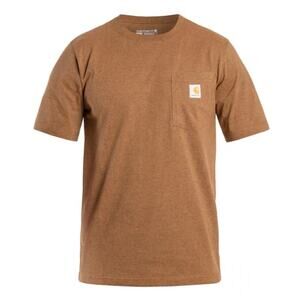 5/ $25 Carhartt Men's Loose Fit Heavyweight SS T-Shirt Heathered Brown Medium